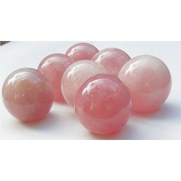 BOLA KIT COM 7 QUARTZO ROSA DE 4,1 A 4,9 CM PESO 978GR BOLAS DE 4,1 A 4,9 CM PESO 978GR - 2