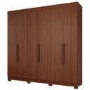 Ver imagem 3 de Guarda-Roupa Casal 6 Portas com Pés 234cm 100% MDF Boston Espresso Móveis Marrom/Jequitiba