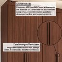 Ver imagem 5 de Guarda-Roupa Casal 6 Portas com Pés 234cm 100% MDF Boston Espresso Móveis Marrom/Jequitiba