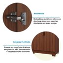 Ver mais imagens de Guarda-Roupa Casal 6 Portas com Pés 234cm 100% MDF Boston Espresso Móveis Marrom/Jequitiba