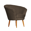 Ver imagem 2 de Poltrona Cadeira Decorativa Pétala - Veludo Marrom