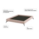 Ver imagem 6 de Cama Box Casal Base Bipartida Nami com Pés de Metal Revestimento em Linho Rosa Claro Casa N