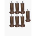 Ver imagem 3 de Kit 6 Pes Marrom para Cama Box e Moveis em Geral Altura 13cm