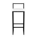Ver imagem 7 de Jogo 2 Banqueta Alta Cozinha Bar Balcão Bistrô Industrial Preta Estofado Branco