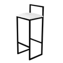 Ver imagem 4 de Jogo 2 Banqueta Alta Cozinha Bar Balcão Bistrô Industrial Preta Estofado Branco
