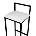 Ver imagem 3 de Jogo 2 Banqueta Alta Cozinha Bar Balcão Bistrô Industrial Preta Estofado Branco