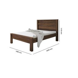 Cama Casal Castanho Las Vegas Geval 111x148x202 - 3