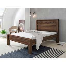 Cama Casal Castanho Las Vegas Geval 111x148x202 - 1