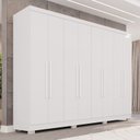 Ver imagem 1 de Guarda-Roupa Casal 8 Portas 4 Gavetas com Pés França Espresso Móveis Branco
