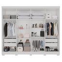 Ver imagem 5 de Guarda-Roupa Casal 8 Portas 4 Gavetas com Pés França Espresso Móveis Branco