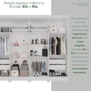 Ver imagem 7 de Guarda-Roupa Casal 8 Portas 4 Gavetas com Pés França Espresso Móveis Branco