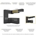 Ver imagem 4 de Cozinha Completa de Canto Veneza Mp2087 Multimóveis Preto/branco + Brinde Jogo de Panelas Tramontina