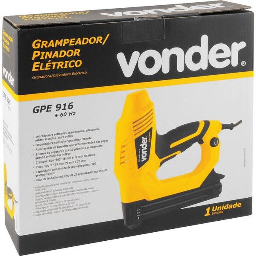 Grampeador Pinador Elétrico 127v Gpe916 Vonder - 2