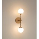 Ver imagem 2 de Arandela Jabuticaba Dourada C/2 Esfera/bola/globo de Vidro