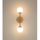 Ver imagem 3 de Arandela Jabuticaba Dourada C/2 Esfera/bola/globo de Vidro