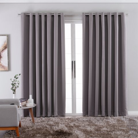 Cortina Tecido Blackout Grafite 300x170cm para Varão Fastlar Cortina para Varão