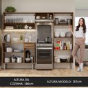 Ver imagem 6 de Armário de Cozinha Completa 229cm Rustic/Cinza Emilly Pop Madesa