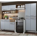 Ver imagem 1 de Armário de Cozinha Completa 229cm Rustic/Cinza Emilly Pop Madesa