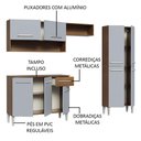 Ver imagem 5 de Armário de Cozinha Completa 229cm Rustic/Cinza Emilly Pop Madesa