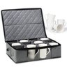 Organizador e protetor de copos xícaras e canecas 33x43x13cm cinza Shop502422 Store RETANGULAR - 1
