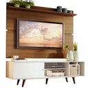 Ver imagem 2 de Rack Madesa Dubai e Painel para TV até 65 Polegadas com Pés Branco/Rustic 095Z Cor:Branco/Rustic
