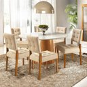 Ver imagem 1 de Conjunto Sala de Jantar Mesa 6 Cadeiras Virtuosa Espresso Móveis