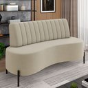 Ver imagem 2 de Sofá Chaise 2 Lugares Sala Living 135cm Pés Industrial Cayman K01 Veludo Bege - Lyam Decor