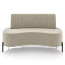 Ver imagem 3 de Sofá Chaise 2 Lugares Sala Living 135cm Pés Industrial Cayman K01 Veludo Bege - Lyam Decor