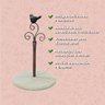 Suporte Doce Cupcake Ferro Marrom Pássaro Arabesco Prato Madeira Elegância Rústica Sofisticação Idea - 7