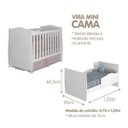 Ver imagem 5 de Berço Mini Cama com Suporte Mosquiteiro Confort Espresso Móveis Branco