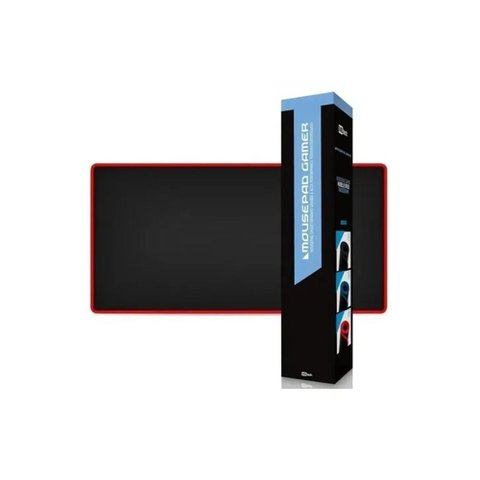 Mousepad Gamer Borda Costurada Grande 90 X 40 Cm - Vermelho