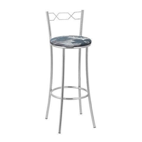 Kit 2 Banquetas Cromadas BC51A de Metal e Assento Espuma D15 Treparoni