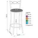 Ver imagem 2 de Kit 2 Banquetas Cromadas Bc51b de Metal e Assento Espuma D15 Treparoni