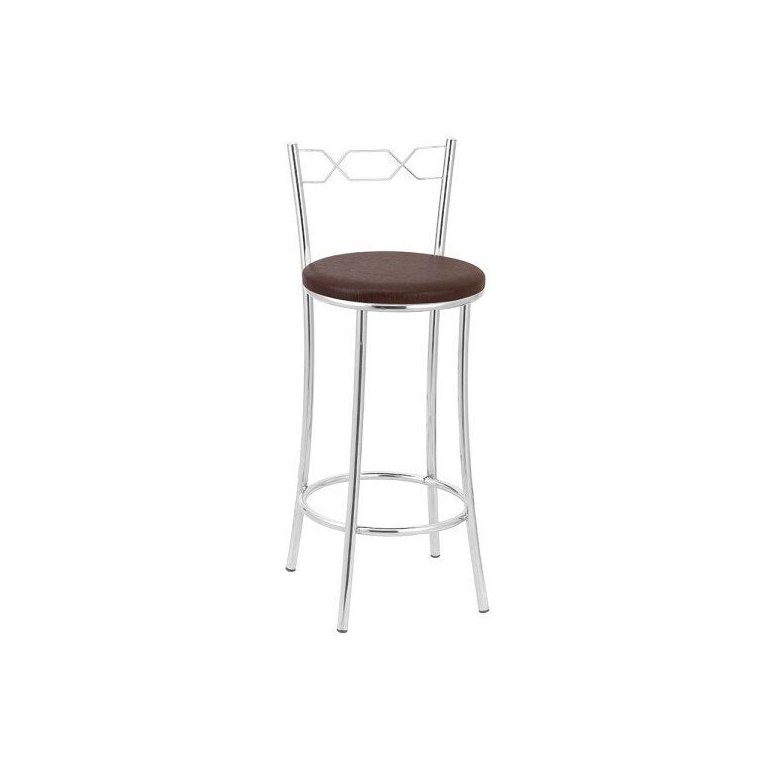 Kit 2 Banquetas Cromadas BC51B de Metal e Assento Espuma D15 Treparoni