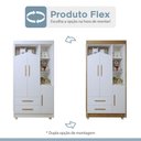 Ver imagem 4 de Quarto de Bebê Completo 100 Mdf com Guarda-roupa, Cômoda e Mini Berço Estelar Tigus Baby