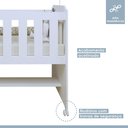 Ver mais imagens de Quarto de Bebê Completo 100 Mdf com Guarda-roupa, Cômoda e Mini Berço Estelar Tigus Baby