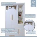 Ver imagem 5 de Quarto de Bebê Completo 100 Mdf com Guarda-roupa, Cômoda e Mini Berço Estelar Tigus Baby
