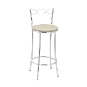 Kit 2 Banquetas Cromadas BC51B de Metal e Assento Espuma D15 Treparoni