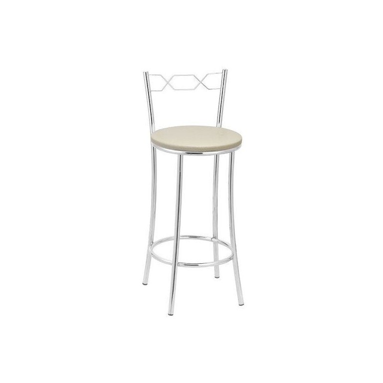 Kit 2 Banquetas Cromadas BC51B de Metal e Assento Espuma D15 Treparoni