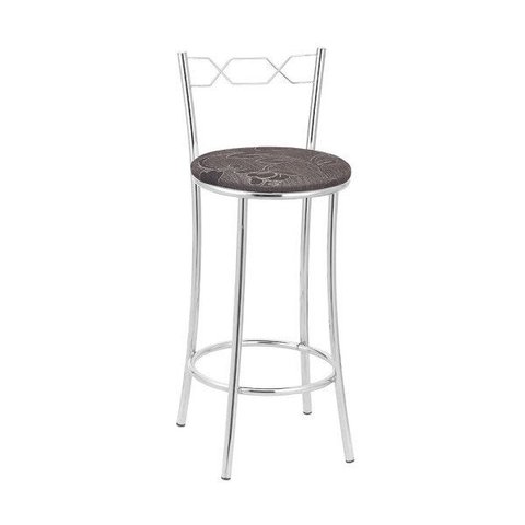 Kit 2 Banquetas Cromadas BC51B de Metal e Assento Espuma D15 Treparoni