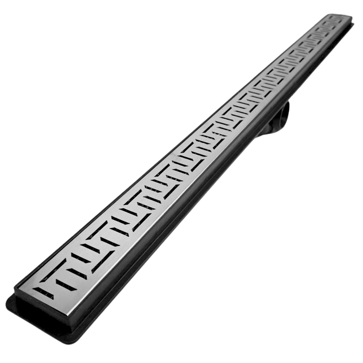 Ralo Linear 5x70 Banheiro Inox Oriente Coletor Preto Saídas 40mm com Tela (5cm X 70cm) - 1