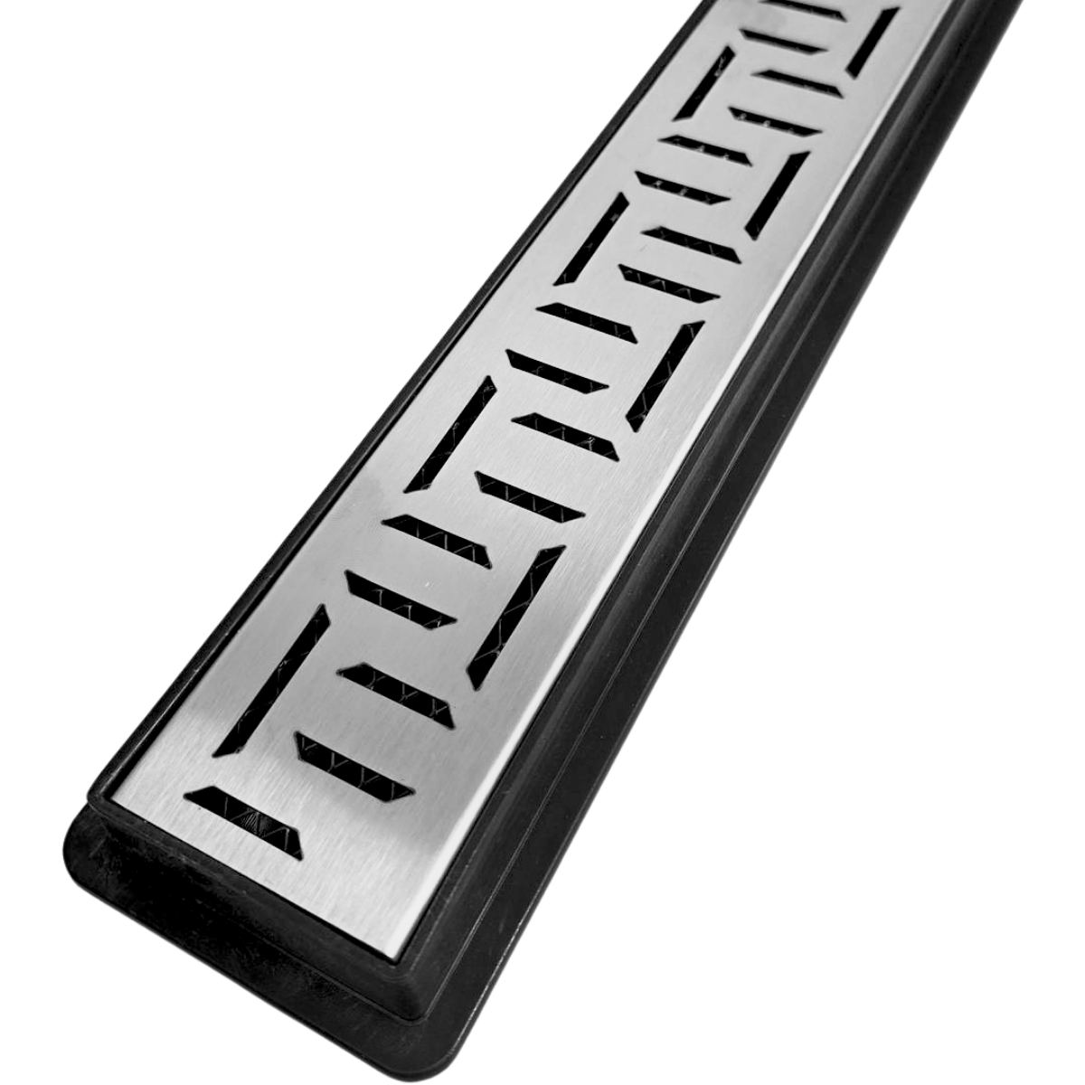 Ralo Linear 5x70 Banheiro Inox Oriente Coletor Preto Saídas 40mm com Tela (5cm X 70cm) - 3