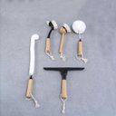 Ver imagem 4 de Kit 4 escova de limpeza e rodo de pia preto - Oikos