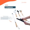 Ver mais imagens de Kit 4 escova de limpeza e rodo de pia preto - Oikos