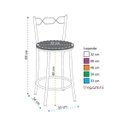 Ver imagem 2 de Kit 2 Banquetas Cromadas BC51C de Metal e Assento Espuma D15 Treparoni
