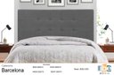 Ver imagem 3 de Cabeceira Casal King Size 195 Cm New Barcelona Chumbo para Cama Box Estofada - Jbe Móveis