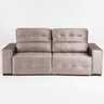 Sofá Retrátil e Reclinável Évora 1,80m Veludo Luxor Cappuccino Espuma D28 - 4