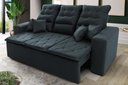 Ver imagem 1 de Sofá Retrátil e Reclinável 200cm Suede com Molas Espirais Europa King House