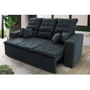 Ver imagem 1 de Sofá Retrátil e Reclinável 200cm Suede com Molas Espirais Europa King House
