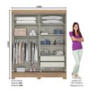 Ver imagem 3 de Guarda-Roupa 2 Portas Correr Henn Briz B353-198 2 Gavetas Jequitibá Brilho SE
